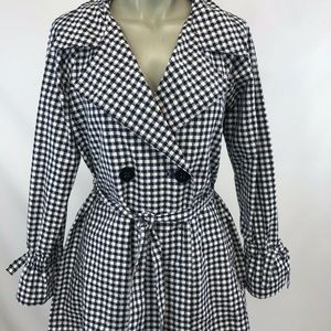 Chic Elliot Lauren Plaid trench Coat